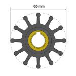 Albin Group Premium Impeller Kit 65 x 15.8 x 41.5mm - 12 Blade - Key Insert