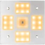 Sea-Dog Square LED Mirror Light w/On/Off Dimmer - White & Blue