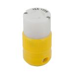 Marinco Locking Connector - 15A, 125V - Yellow