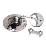 Attwood Gasoline Deck Fill - 1-1/2" Stainless Steel Alloy