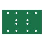 RUPES PROCUT Film Abrasive Sheet 80mm x130mm (3.15" x 5.1") - 12 Holes - P68 Grit *Box of 100pcs