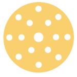 RUPES MULTIPURPOSE Paper Abrasive Discs 150mm (6") - 15 Holes - P40 Grit *Box of 50pcs