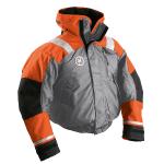 First Watch AB-1100 Flotation Bomber Jacket - Hi-Vis Orange/Black - Small