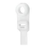 Pacer 8" Cable Tie w/Mounting Ring - Natural Color - 50lb Tensile Strength - 2" Bundle Diameter - 100 Piece Bag