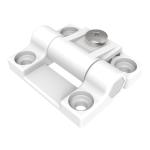 Southco Adjustable Torque Hinge, Symmetric, Medium Size, Acetal Copolymer, Natural, White