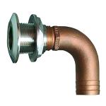 GROCO 1-1/4" 90 Degree Hose Thru-Hull Fitting 
