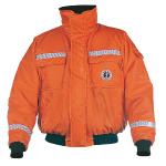 Mustang Classic Flotation Bomber Jacket w/Reflective Tape - Orange - Small