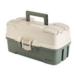Plano Three-Tray Tackle Box - Green/Tan