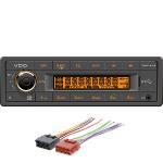 VDO 12V Radio w/FM RDS Tuner MP3/WMA/USB/Bluetooth - Orange Illumination - Includes Power Speaker Wire Harness